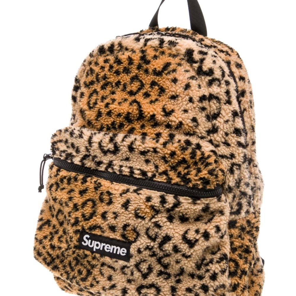 SUPREME Leopard Fleece Backpack